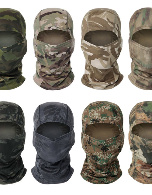 Load image into Gallery viewer, Tactical Camouflage Balaclava Full Face Mask Wargame CP Military Hat Hunting Bicycle Cycling Army Multicam Bandana Neck Gaiter
