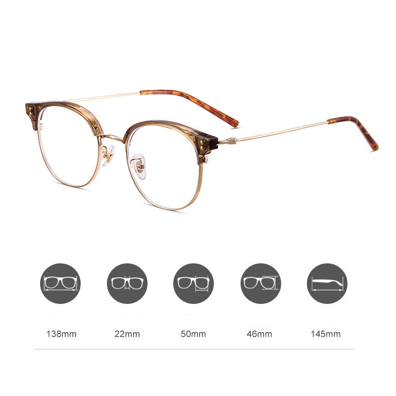 Women Fashion Design Myopia Glasses Unisex Luxury Round Short-sighted Eyeglasses Trendy Ladies Prescription Diopter Eyewear