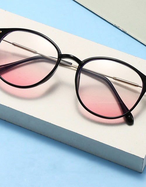 Load image into Gallery viewer, Ladies Round Finished Myopia Galsses Men Women Anti-blue Light Computer Eyewear New Fashion Special Lenses Optical Eyeglasses
