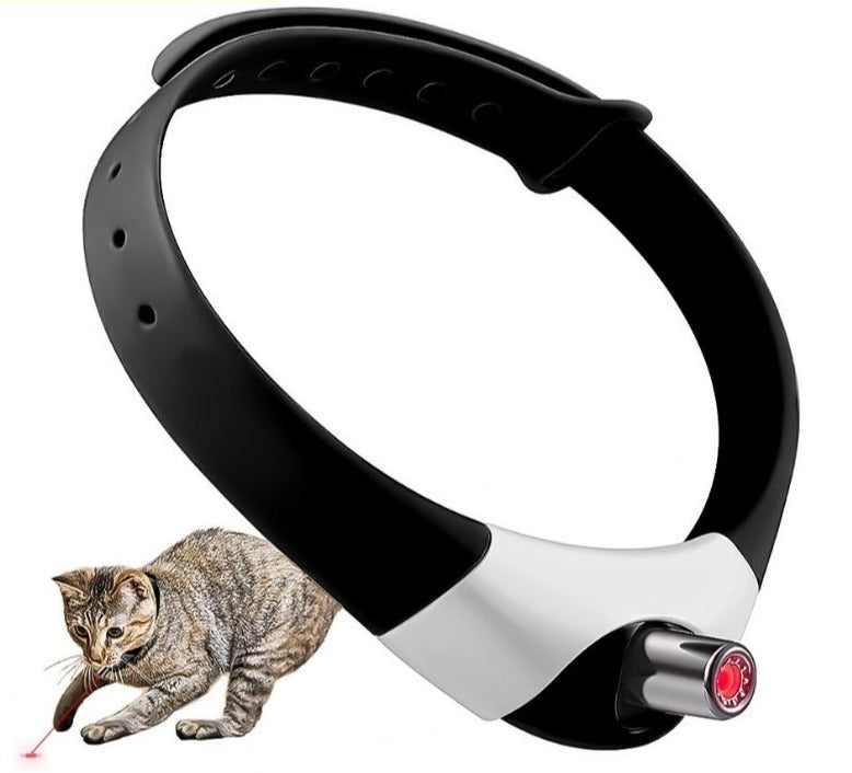 Pet Smart Cat Toys Cat Laser Collar USB Rechargeable Cat Laser Pointer Collar Cat Exercise Toy Interactive Pets Cats Accessories