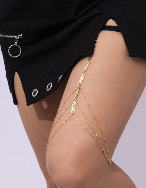 Load image into Gallery viewer, Multi-layer Metal Thigh Chain Sexy Imitation Pearl Leg Chain for Women Bohemian Style Body Chain Personality Leg Jewelry
