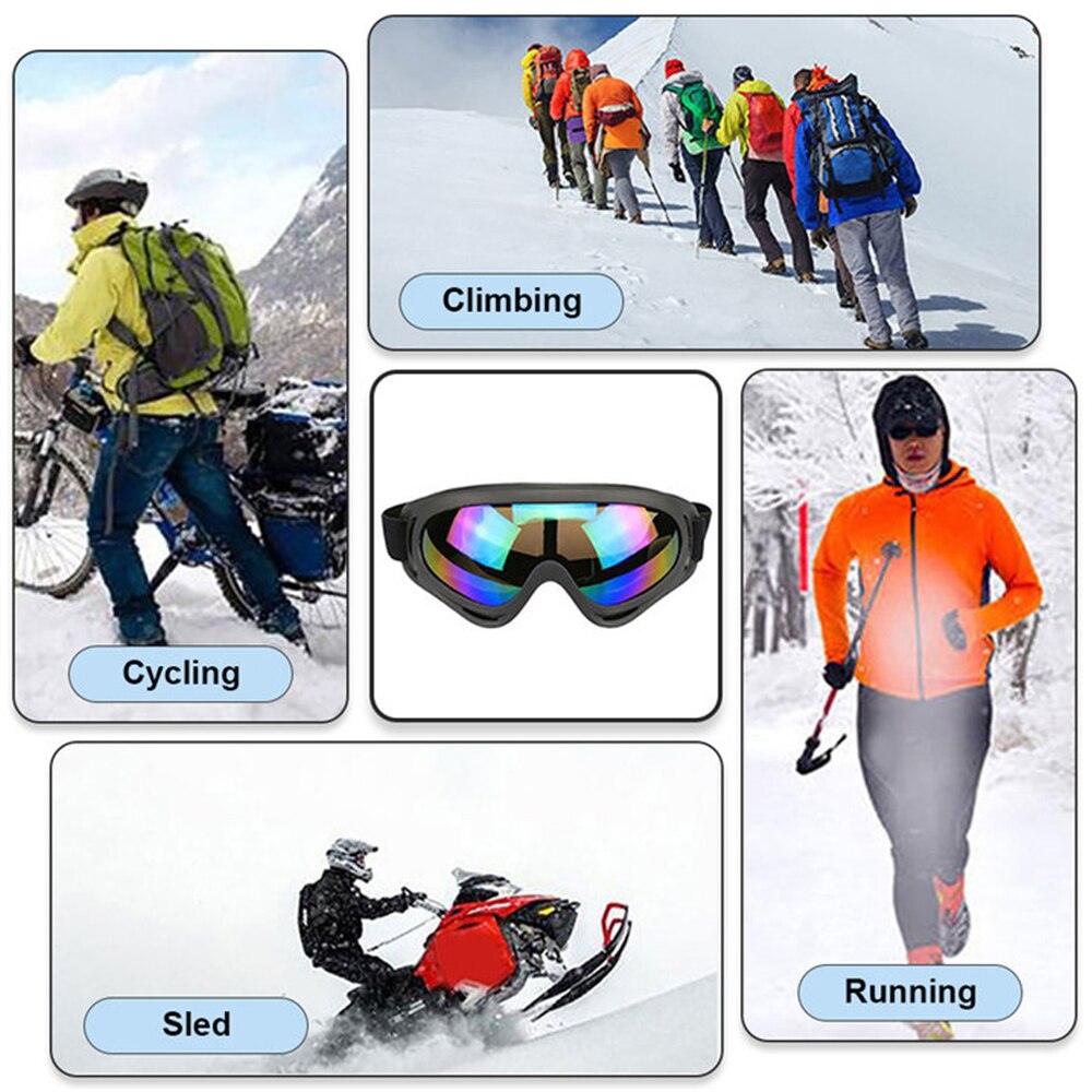 1 Pcs Winter Skiing Glasses Goggles Outdoor Sports CS Glasses Ski Goggles UV400 Dustproof Moto Cycling