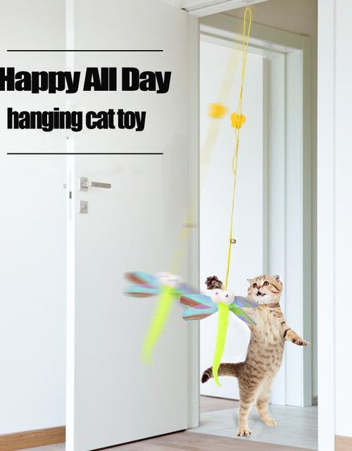 Load image into Gallery viewer, Hanging Automatic Interactive Cat Toy Funny Mouse Toys Cat Stick With Bell Toy For Kitten Playing Teaser Wand Pet Cat Supplies
