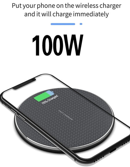 Load image into Gallery viewer, 100W Wireless Charger for iPhone 14 13 12 11 Xs Max X XR Plus Super Fast Charging Pad for Ulefone Doogee Samsung Note 9 Note S21
