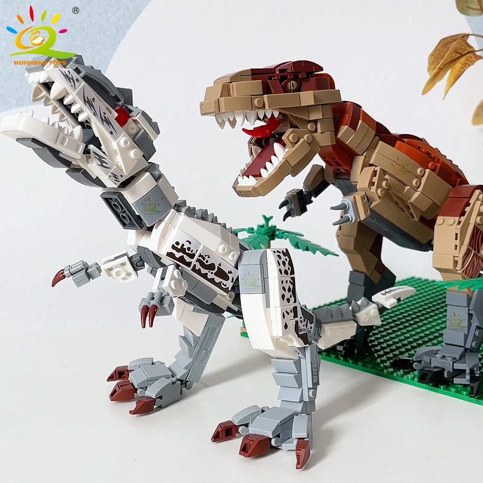 Jurassic Indominus Rex Dinosaur World Model Building Blocks City Triceratops Velociraptor Dino Park Bricks Children Toy