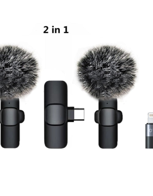 Load image into Gallery viewer, Wireless Lavalier Microphone Portable Audio Video Recording Mini Mic For iPhone Android Facebook Youtube Live Broadcast Gaming
