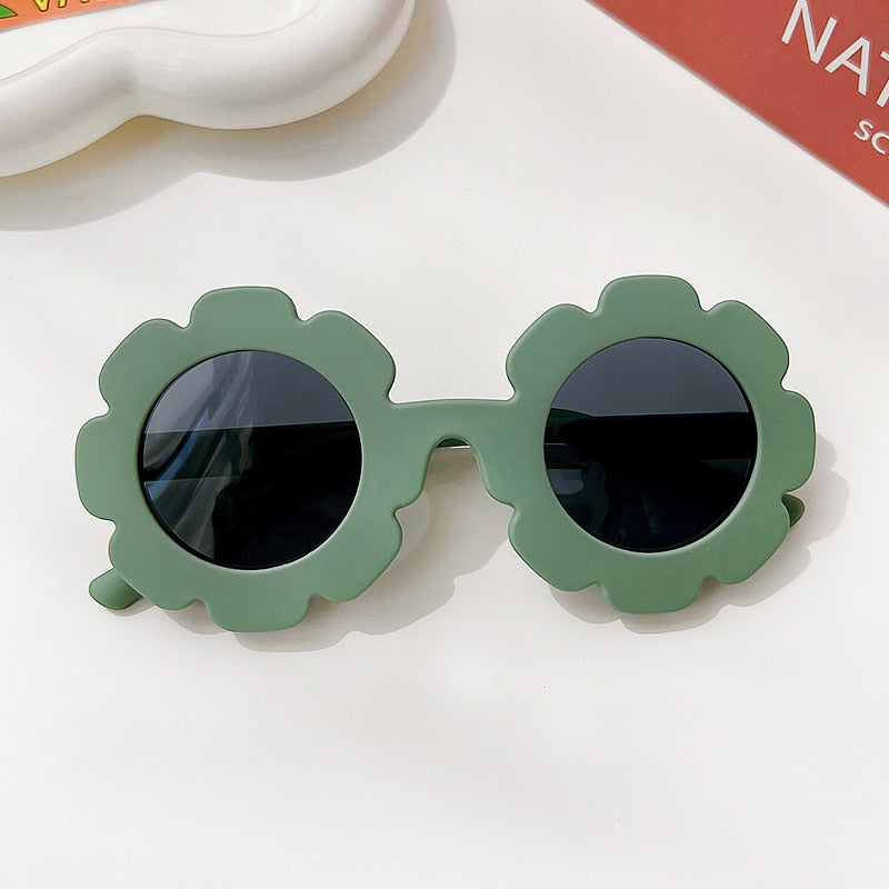 New Kids Sunglasses Children Round Flower Sunglasses Girls Boys Baby Sport Shades Glasses UV400 Outdoor Sun Protection Eyewear