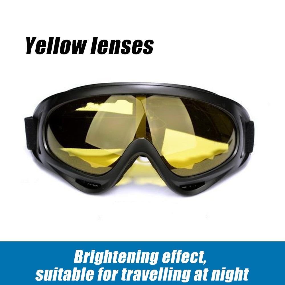 1 Pcs Winter Skiing Glasses Goggles Outdoor Sports CS Glasses Ski Goggles UV400 Dustproof Moto Cycling