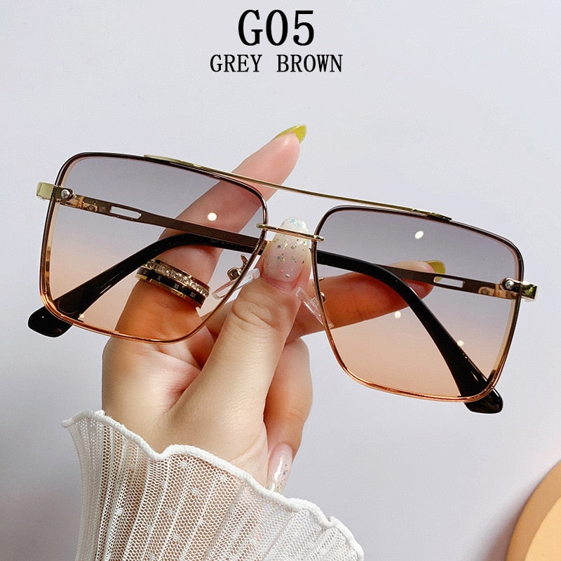 Sunglasses Women 2022 Square Fashion Glasses Rimless Shades  Retro Vasos Decorativos Lunette De Soleil Femme Zonnebril Dames Sol