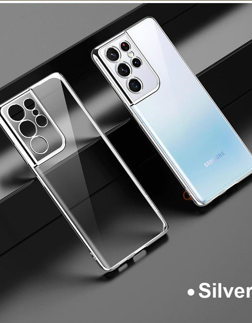 Load image into Gallery viewer, A 53 33 S 22 21 Luxury Plating Clear Case For Samsung Galaxy A53 A33 5g S21 Fe S22 Ultra Plus Transparent Silicone Cover S21fe
