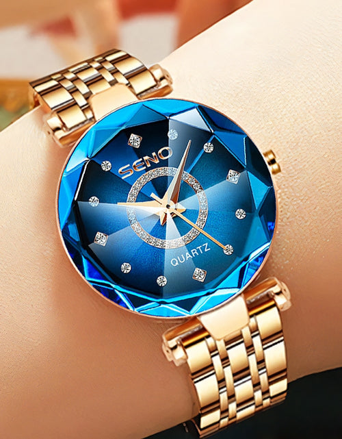 Load image into Gallery viewer, Steel Band Women&#39;s Watch Fashion Crystal Ladies Quartz Relogio Feminino Female Montre Reloj Mujer Zegarek Damski
