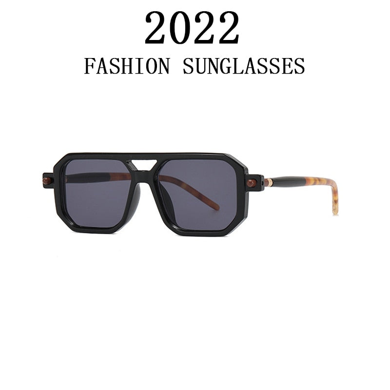 2022 Square Sunglasses For Men Fashion Glasses Luxury Retro Blue Light Blocking Shades Vasos Decorativos Oculos De Sol Masculino