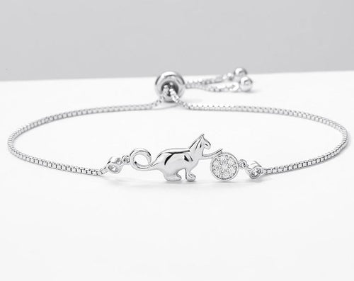 Load image into Gallery viewer, 2022 Kawaii Women&#39;s Hand Bracelets Cat And Ball Charm Bracelets On Hand For Women Friends Simple Jewelry Gift
