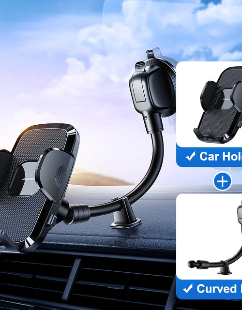 Load image into Gallery viewer, Dashboard Phone Holder for Car【360° Widest View】9in Flexible Long Arm, Universal Handsfree Auto Windshield Air Vent Phone Mount
