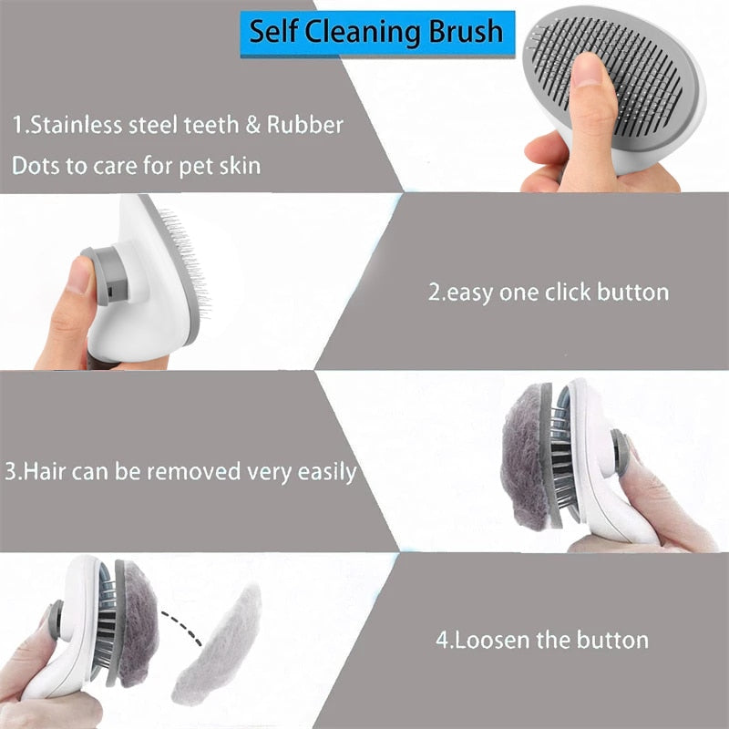 Cat Comb Dog Hair Brush Grooming And Care Cat Brush Stainless Steel Comb For Long Hair Dog Supplies With Dogs Cats Nail Clippers