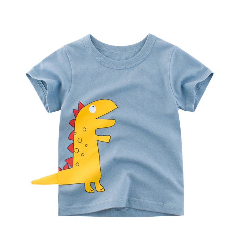 Baby Boy  Summer T-Shirts Kids Toddler Children Cartoon Animals Shark Dinosaur Print Cotton Tee Tops Clothes