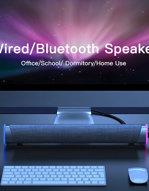 Load image into Gallery viewer, 4D Computer Speaker Bar Stereo Sound Subwoofer Bluetooth Speaker For Macbook Laptop Notebook PC Music Player Wired Loudspeaker
