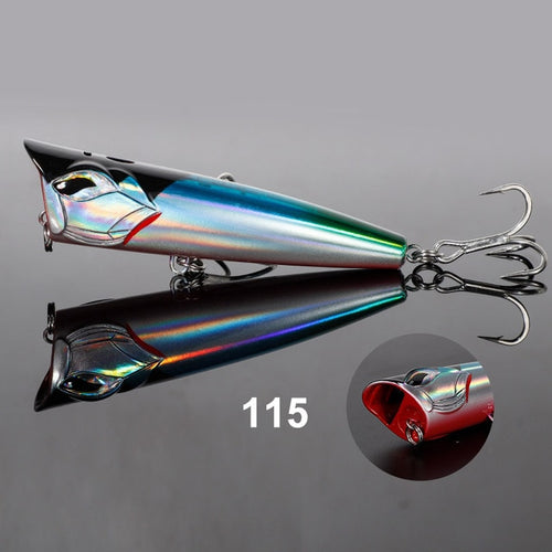 Load image into Gallery viewer, 1pc 190mm 129g Topwater Popper Fishing Lures Bubble Jet Popper Bait Wobblers for GT Tuna Sea Fishing Lure
