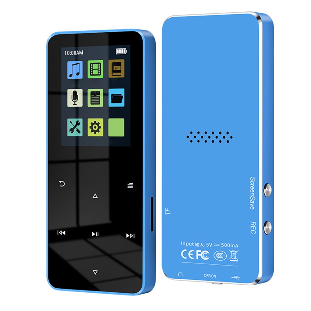 MP4 Player With Bluetooth Built-in Speaker Touch Key FM Radio Video Play E-book HIFI Metal 2.0 Inch Touch MP3 MP4 Music Player