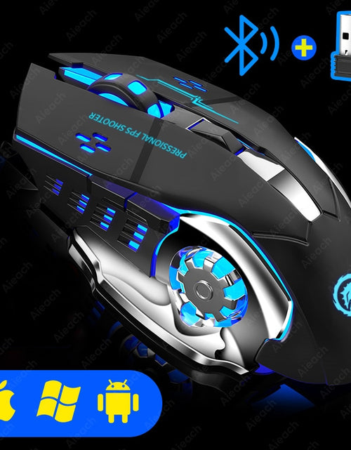 Load image into Gallery viewer, Rechargeable Wireless Mouse Gaming Computer Silent Bluetooth Mouse USB Mechanical E-Sports Backlight PC Gamer Mouse For Computer
