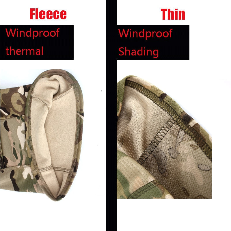 Winter Fleece Tactical Military Balaclava Outdoor Hunting Cycling Hiking Skiing Scarf Snowboard Face Mask Windproof Men Women