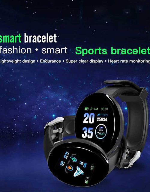 Load image into Gallery viewer, 2Pcs D18 Smart Watch Men and women digital Watch Bluetooth Sports fitness tracker pedometer D18S smart watch for Android iOS
