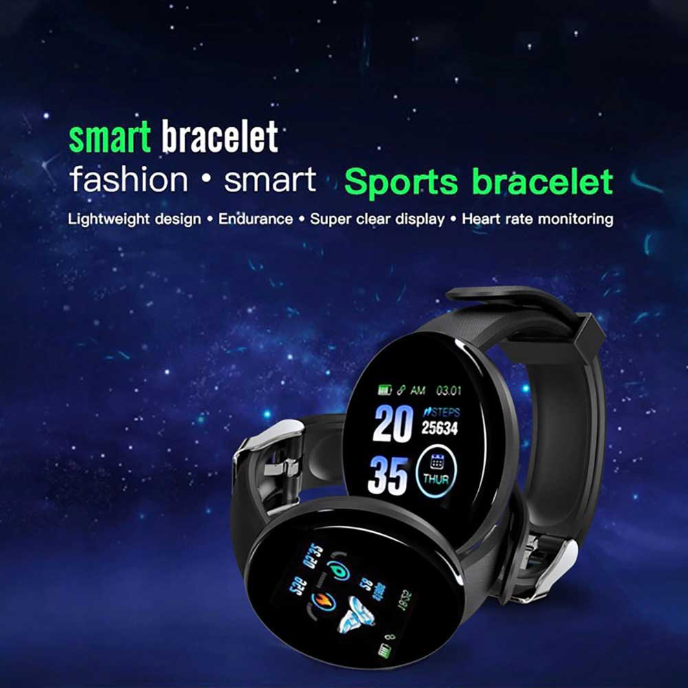 2Pcs D18 Smart Watch Men and women digital Watch Bluetooth Sports fitness tracker pedometer D18S smart watch for Android iOS