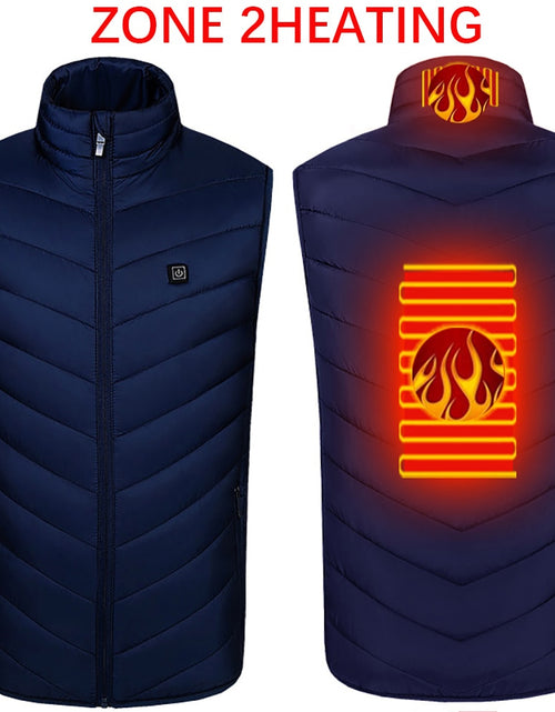 Load image into Gallery viewer, Heating jacket, USB smart switch 2-11 zone heating vest, electric heating hunting vest, men&#39;s and women&#39;s heating padded jacket
