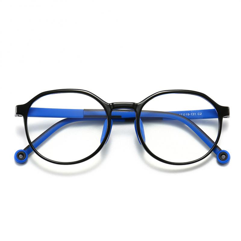 2022 TR90 Round Blue Light Kids Glasses Silicone Flexible Optical Frame Boys Girls Computer Transparent Blocking Eyeglasses