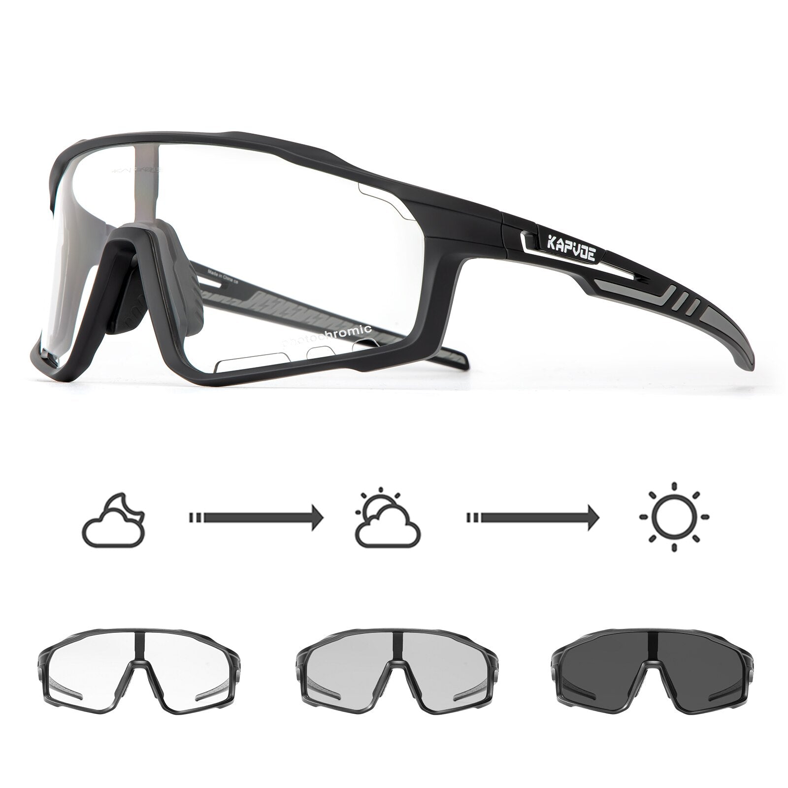 New Photochromic Cycling Glasses Mtb Sunglasses for Men Women Sport Speed Road Mountain Bike Bicycle Cycl Eyewear Goggle