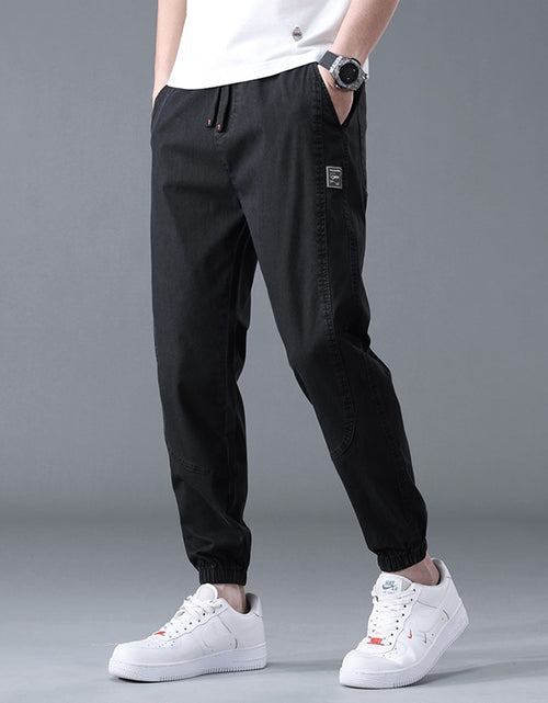 Load image into Gallery viewer, 2023 Spring Summer Cotton Jogger Pant Men Pants Harajuku Cargo Jeans Casual Harem Denim Korean Hip Hop Sweatpants Male Trousers
