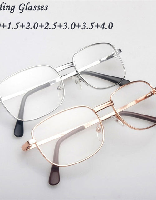 Load image into Gallery viewer, Unisex Metal Frame Reading Glasses Vintage Prescription Presbyopia Eyeglasses Hyperopia Eyewear Diopter 0 to +4.0 for Men Women
