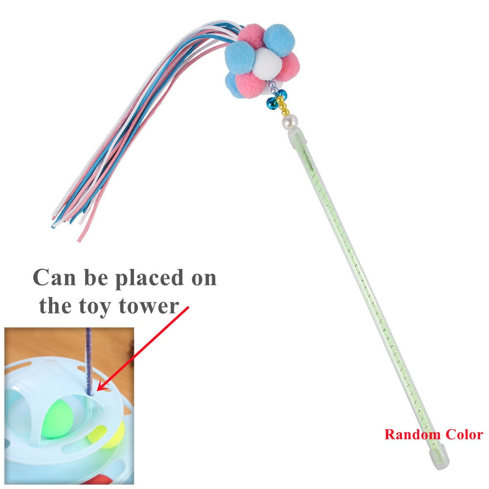 3/4 Levels Cat Toy Tower Tracks Interactive Pet Toy Training Amusement Toys for Cats Kitten Cat Tunnel Cat Accessories Pet Items