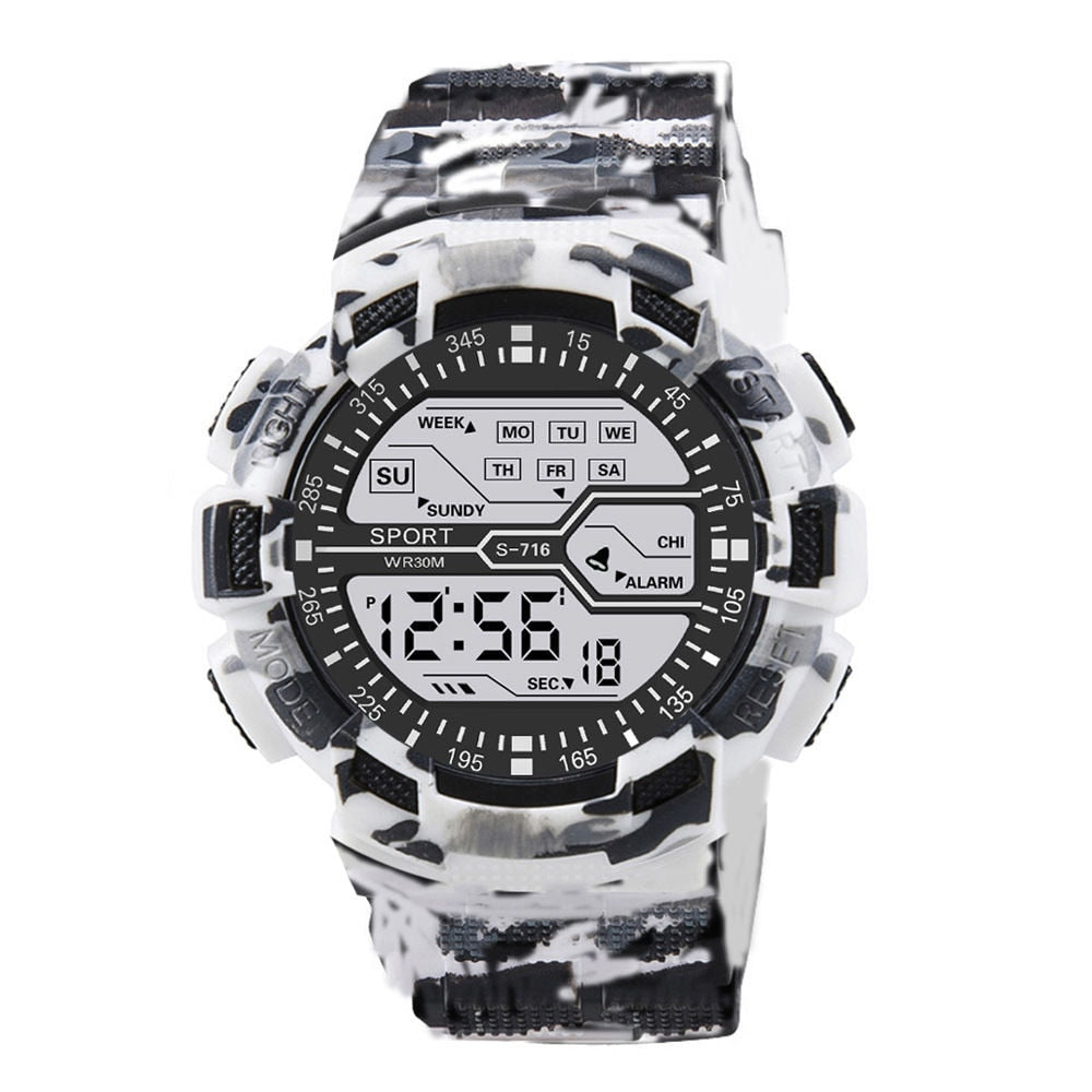 Black Digital Watch for Men Sports Watches Waterproof Outdoor Chronograph Hand Clock G Infantry Shock Student Wristwatch