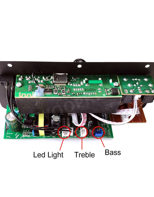 Load image into Gallery viewer, Bluetooth Audio Amplifier Board 120W Subwoofer Dual Microphone AMP Module for 4 ohms 8-12 inch Speaker 12/24V 110/220V
