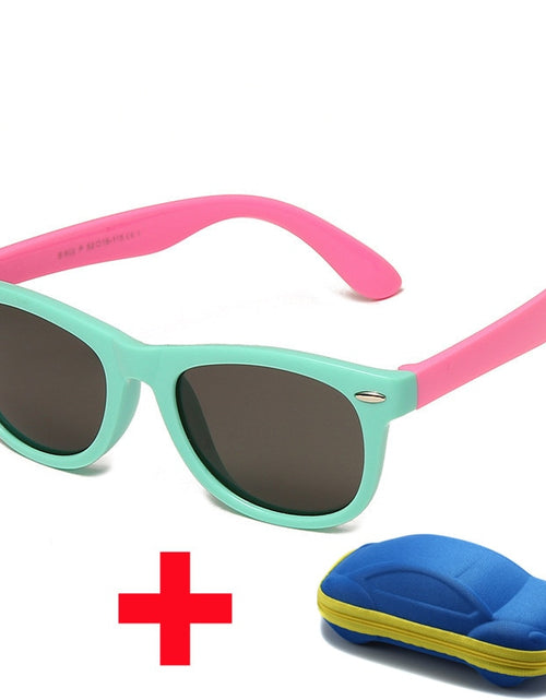 Load image into Gallery viewer, Baby Silicone Sunglasses with Glasses Box  Boys Girls Outdoor Goggles Sun Glasses AC Lens Safety Glasses and Cases Gift for Kids
