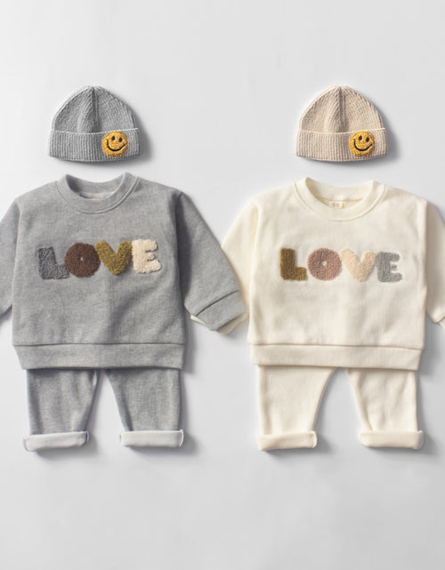 Load image into Gallery viewer, 100% Cotton Infantil Newborn Baby Girl Boy Outfits Spring Babies Clothes Little Boy Pullover + Trousers Kids Clothings Sets
