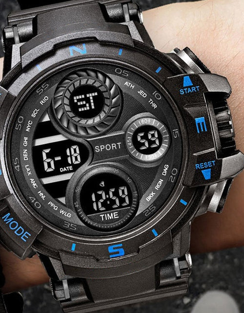 Load image into Gallery viewer, Black Digital Watch for Men Sports Watches Waterproof Outdoor Chronograph Hand Clock G Infantry Shock Student Wristwatch
