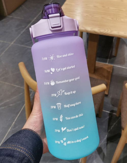 Load image into Gallery viewer, 2 Litre Water Bottle for Girls Botella De Agua Motivacional Gourde Sport Gym with Time Marker Portable Large Chaleira with Straw
