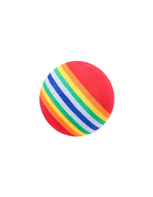 Load image into Gallery viewer, Rainbow EVA Cat Toys Ball Interactive Cat Dog Play Chewing Rattle Scratch EVA Ball Training Balls Pet Toys Supplies
