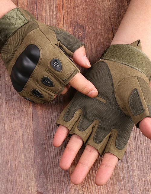 Load image into Gallery viewer, Half Finger Men&#39;s Gloves Outdoor Military Tactical Gloves Sports Shooting Hunting Airsoft Motorcycle Cycling Gloves
