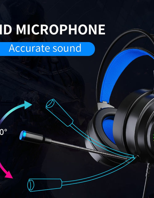 Load image into Gallery viewer, Computer Headphone Head-Mounted E-Sports Games 7.1 Channel Wired Headset Headset with Microphone
