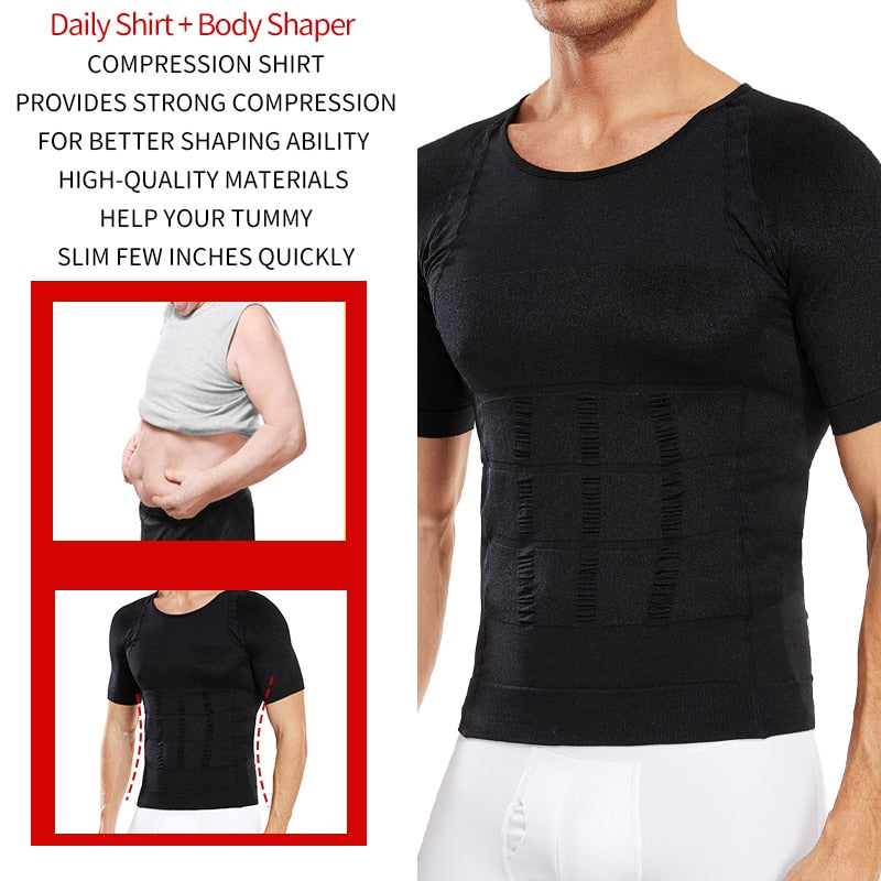 Men Slimming Body Shaper Compression Shirt Gynecomastia Slim Shapewear Belly Shapers Tummy Reducing Tops Waist Trainer Shapewear