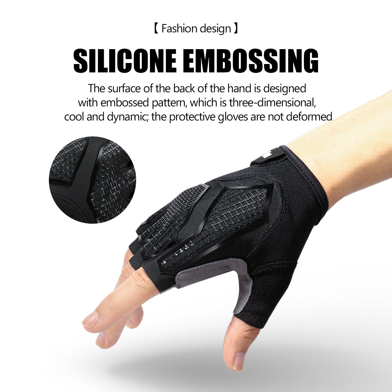 New Half-Finger Men&#39;S And Women&#39;S Cycling Gloves Liquid Silicone Shock-Absorbing Breathable Sports Bike Fitness Gloves