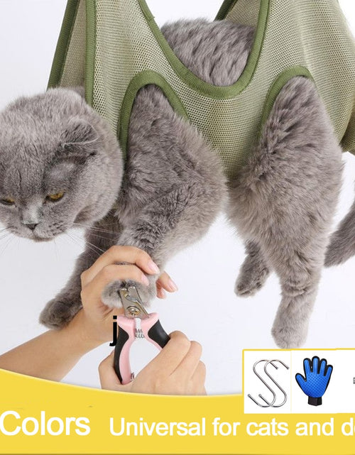 Load image into Gallery viewer, Cat Grooming nail cutting anti scratch bite fixed bag bath Trimming Restraint Bag Pet Beauty hammock hanging Pet Supplies Set
