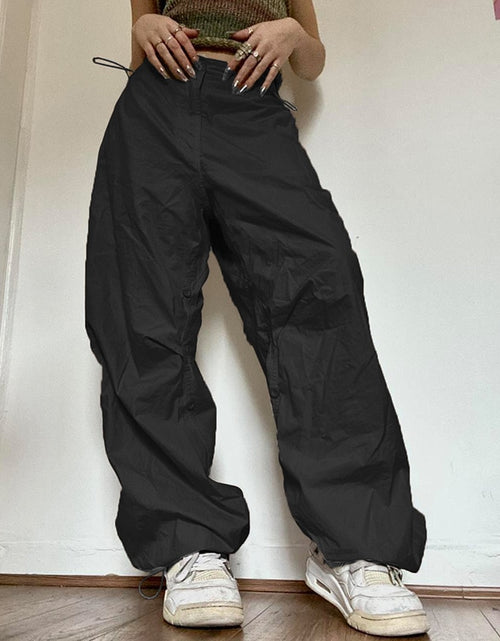 Load image into Gallery viewer, Women Casual Baggy Wide Leg Sweatpants Fashion Vintage Chic Solid Drawstring Trousers Y2K Loose Streetwear Joggers Cargo Pants
