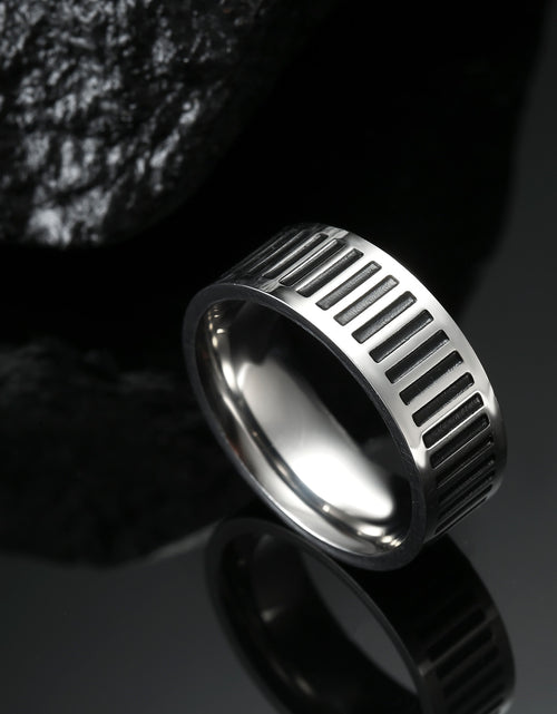 Load image into Gallery viewer, Stainless Steel Ring for Men Women 8MM Wide Geometric Casual Finger Rings 2023 Fashion Jewelry Wedding Gift for Lover
