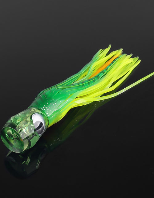 Load image into Gallery viewer, 1PCS Sea Fishing Lure 55g/17CM Boat Fishing Troll Bait Acrylic Resin Octopus Bionic Squid Fishing Bait Feather Skirt
