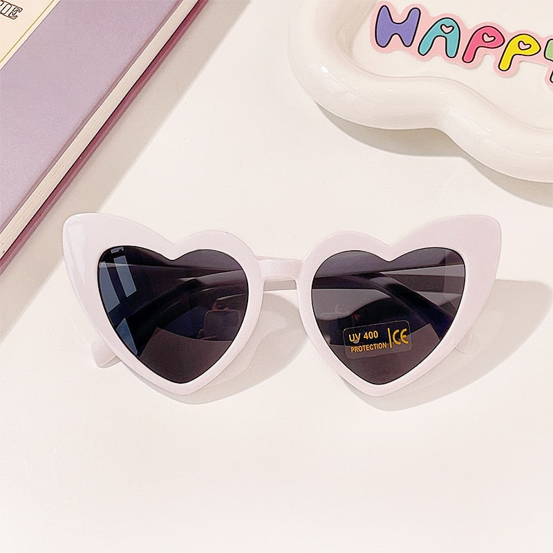 2023 New Kids Cartoon Heart Sunflower Fruit Rabbit Ears Sunglasses Girls Boy Children Outdoor Round Polarized UV400 Sun Glasses