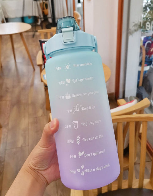 Load image into Gallery viewer, 2 Litre Water Bottle for Girls Botella De Agua Motivacional Gourde Sport Gym with Time Marker Portable Large Chaleira with Straw
